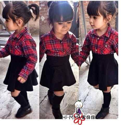 pakaian busana anak kotak kotak